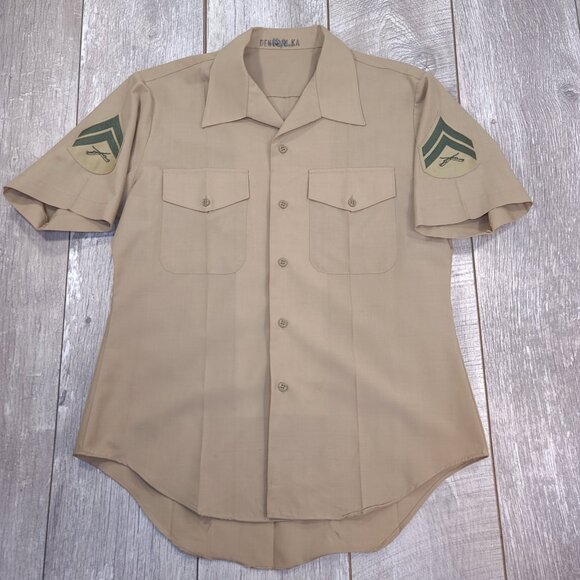 KMFDM Shirt Mens Medium Military Patch WTF Band Tour Concert Vintage Button Top - Picture 2 of 6